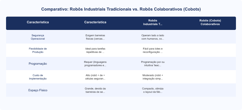 Benefícios dos Robôs Colaborativos (Cobots): Flexibilidade, Segurança e Programação