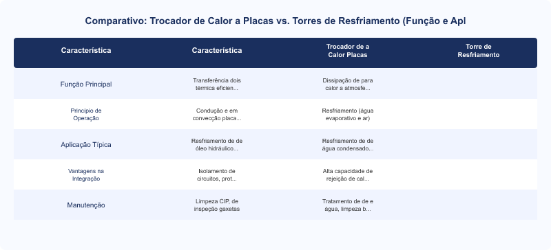 Integração de Trocadores de Calor a Placas com Torres de Resfriamento: Eficiência e Aplicações