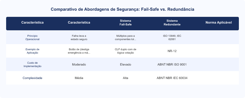 Segurança de Máquinas: Fail-Safe, Redundância e Normas ISO 13849/IEC 62061